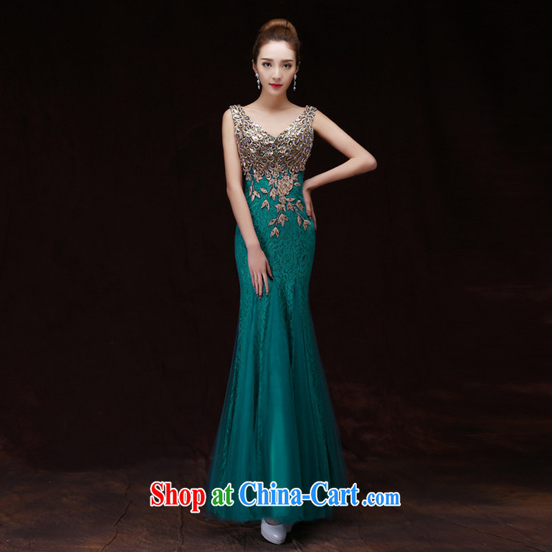 2015 winter clothing bows bridal gown new wedding crowsfoot long dresses, wedding toast served with a multi-color select army green M so Balaam, and shopping on the Internet