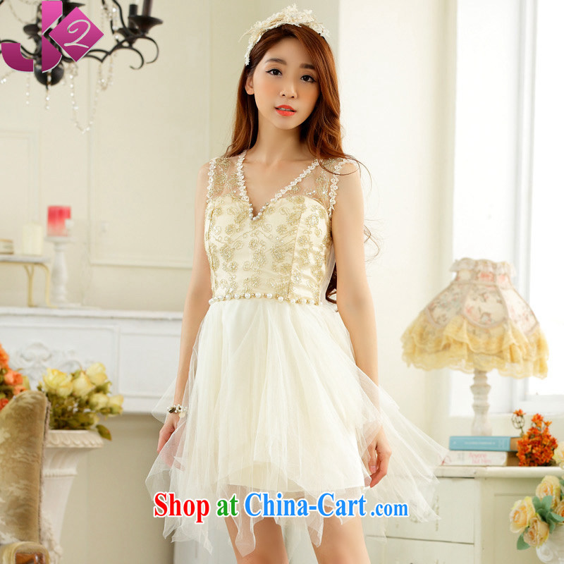 JK 2. YY High-End Bead Chain U collar does not rule out a yarn dress bridesmaid and indeed XL dresses champagne color code of the weight for height as the advisory service