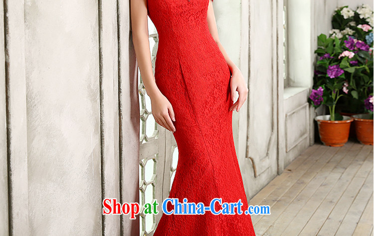 Honey, bride long at Merlion dress bride wedding toast served with Korean word for shoulder crowsfoot cultivating graphics thin large code dress red XXL pictures, price, brand platters! Elections are good character, the national distribution, so why buy now enjoy more preferential! Health