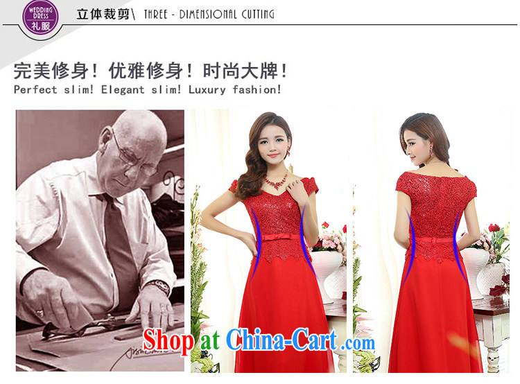 kam world the Hyatt 2015 spring new stylish sexy luxurious feel lace snow woven dresses bridal toast clothing dress women's clothing rose red XXL pictures, price, brand platters! Elections are good character, the national distribution, so why buy now enjoy more preferential! Health