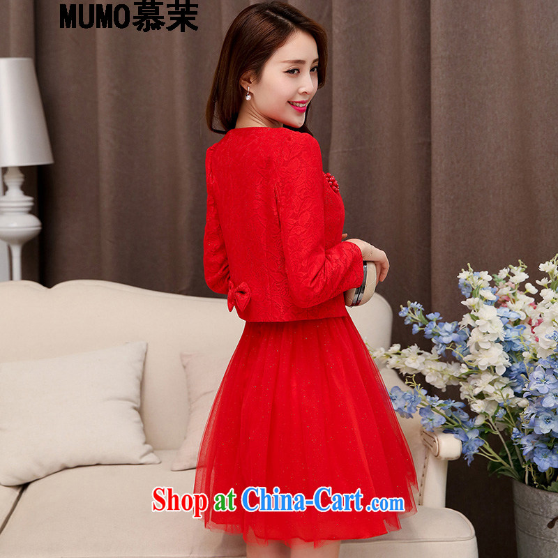 The energy 2015 spring new two-piece European root yarn wedding dresses small short Evening Dress skirt show bridal toast clothing bridesmaid dress red XXL, renewable energy (MUMO), online shopping