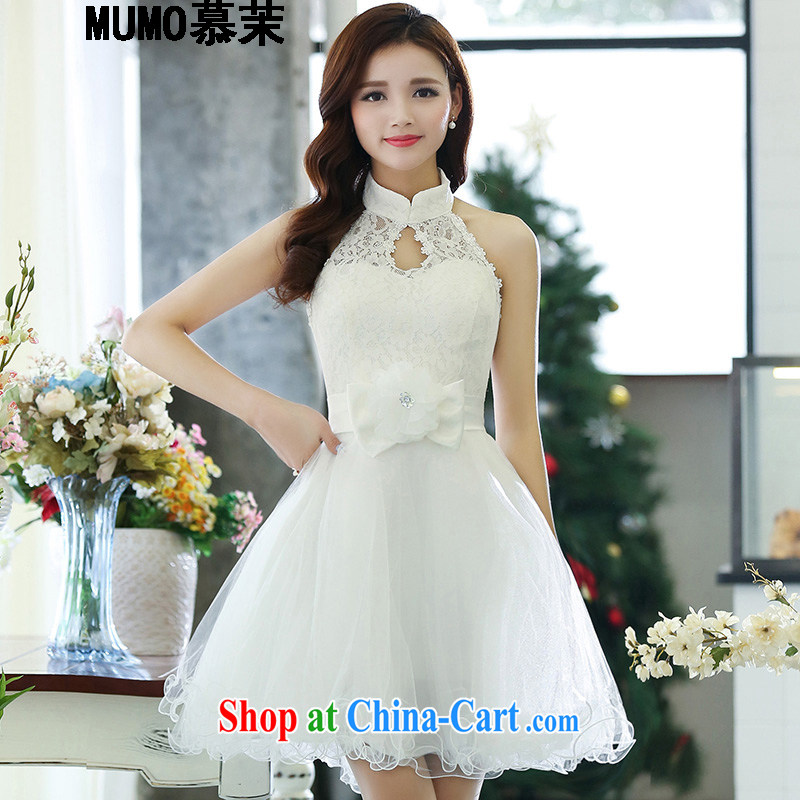 The Energy Efficiency 2015 spring, Evening Dress bridesmaid dress short, sleeveless lace European root yarn stitching sepia, for gathering small dress skirt girls banquet bridal toast serving red XL, renewable energy (MUMO), shopping on the Internet