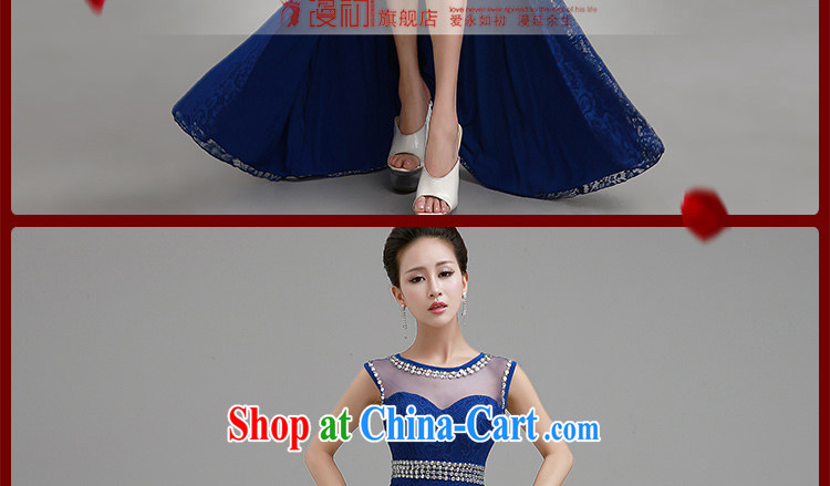Early definition 2015 new wedding dresses long dresses, bride wedding toast clothing lace the evening dress Blue. Contact customer service pictures, price, brand platters! Elections are good character, the national distribution, so why buy now enjoy more preferential! Health
