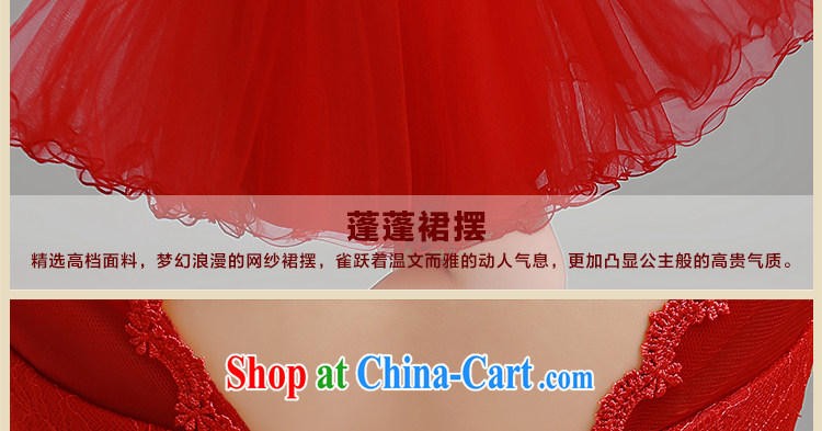 Definition 2015 early New short red dress bridal toast Service Advanced lace tie-bridesmaid clothing skirts champagne color. contact Customer Service pictures, price, brand platters! Elections are good character, the national distribution, so why buy now enjoy more preferential! Health