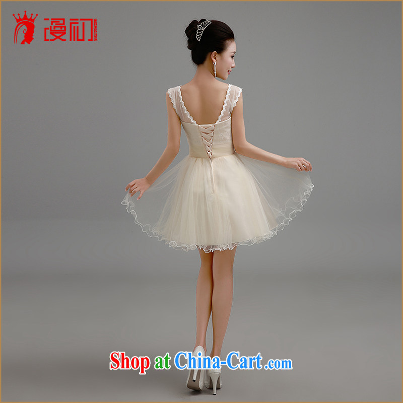 Definition 2015 early New short red dress bridal toast Service Advanced lace tie-bridesmaid clothing skirts champagne color. contact customer service, early definition, shopping on the Internet