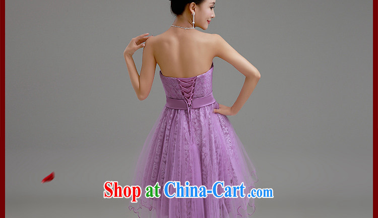 Early definition 2015 new small dress wiped his chest lace front short long bridesmaid dresses small shaggy dress tied with a small dress sister dress bridesmaid serving light purple S pictures, price, brand platters! Elections are good character, the national distribution, so why buy now enjoy more preferential! Health