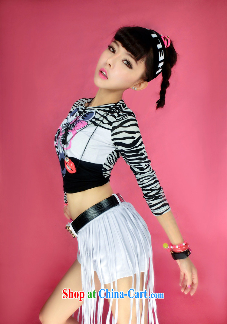 Special dance in Hip Hop new night bar DS performance service jazz modern stage costumes HipHop hip hop dancer dress #8458 zebra stripes L larger picture, price, brand platters! Elections are good character, the national distribution, so why buy now enjoy more preferential! Health