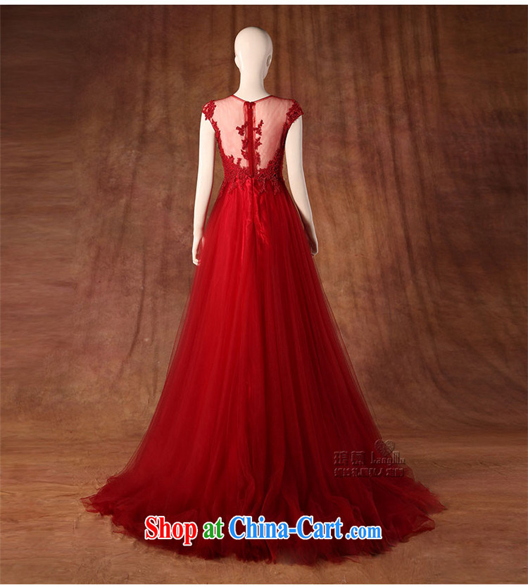 Luang Prabang in 2015 bridal toast service wedding dresses Evening Dress spring red stylish shoulders wedding beauty, long wine red M pictures, price, brand platters! Elections are good character, the national distribution, so why buy now enjoy more preferential! Health