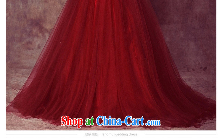 Luang Prabang in 2015 bridal toast service wedding dresses Evening Dress spring red stylish shoulders wedding beauty, long wine red M pictures, price, brand platters! Elections are good character, the national distribution, so why buy now enjoy more preferential! Health