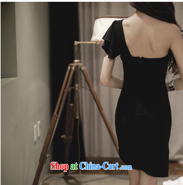 Ryan, 2015 summer new ramp shoulder flouncing collar sexy goddess night package, graphics thin dress dress black XL pictures, price, brand platters! Elections are good character, the national distribution, so why buy now enjoy more preferential! Health