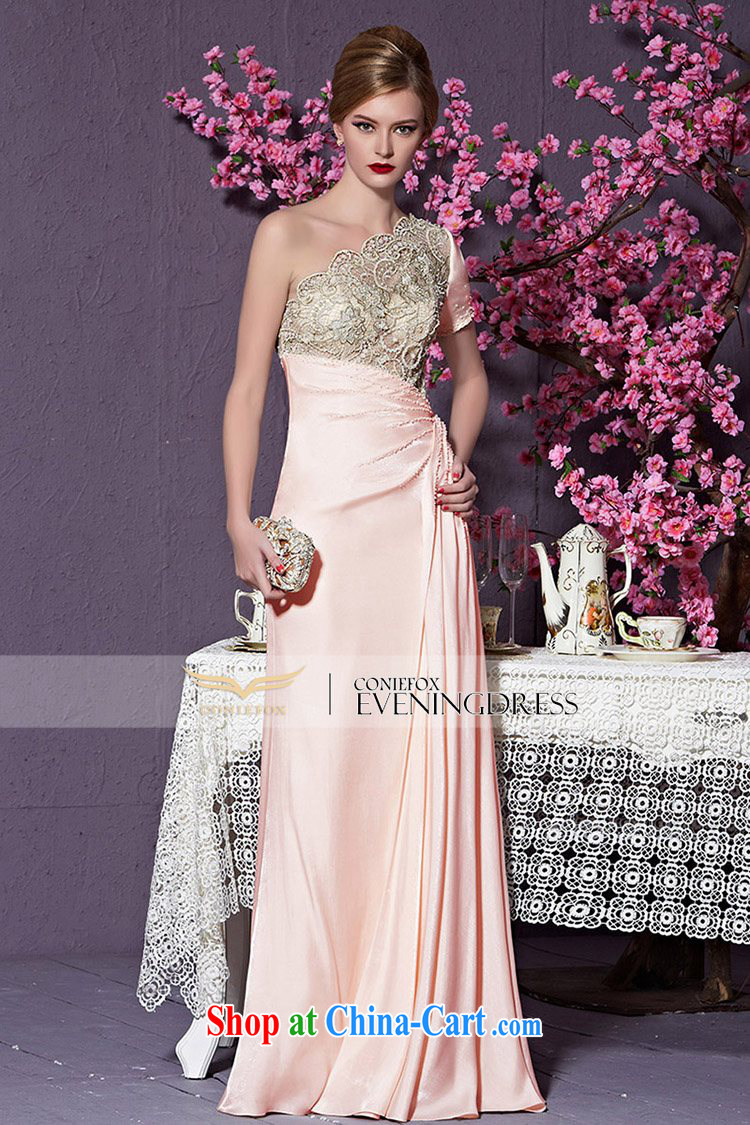 Creative Fox 2015 new high-end custom dress pink single shoulder bridesmaid dress long high-waist dress evening dress wedding dress toast serving 82,225 custom, does not support return pictures, price, brand platters! Elections are good character, the national distribution, so why buy now enjoy more preferential! Health