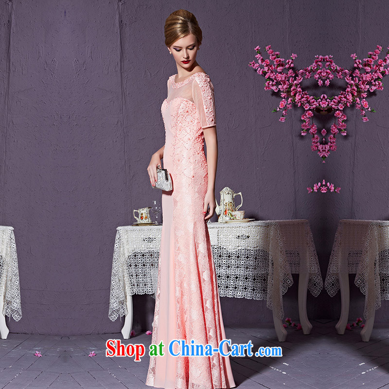 Creative Fox 2015 New Evening Dress high-end custom dress pink dress long high-waist evening dress bridesmaid dress bridal wedding dress 82,212 custom, does not support return to creative Fox (coniefox), online shopping