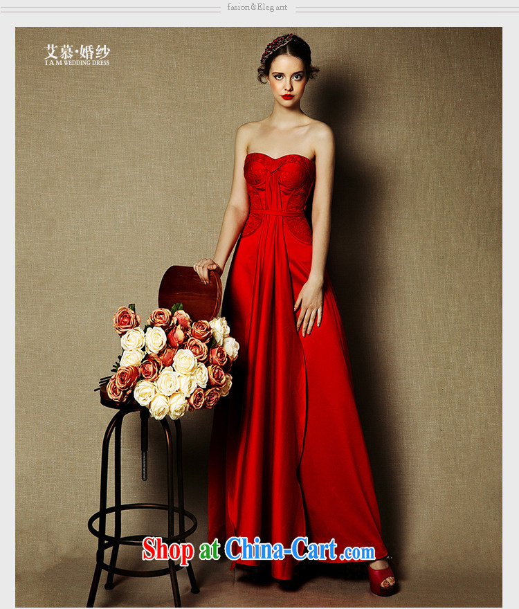 On the wedding dresses new 2015 Red, Red crowsfoot field shoulder bows service drop off service dress red L pictures, price, brand platters! Elections are good character, the national distribution, so why buy now enjoy more preferential! Health