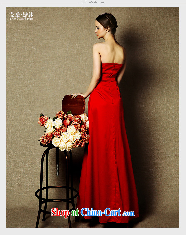On the wedding dresses new 2015 Red, Red crowsfoot field shoulder bows service drop off service dress red L pictures, price, brand platters! Elections are good character, the national distribution, so why buy now enjoy more preferential! Health