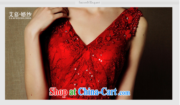 On the wedding dresses new 2015 dancing the red Deep V collar double-shoulder bows service drop off service dress red L pictures, price, brand platters! Elections are good character, the national distribution, so why buy now enjoy more preferential! Health