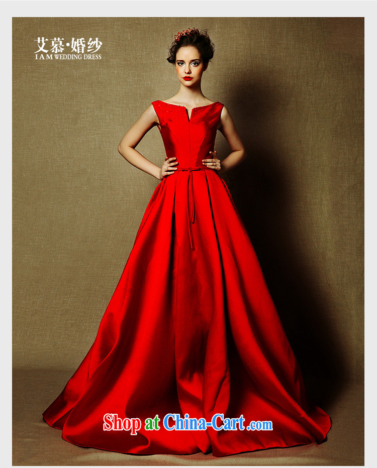 On the wedding dresses new 2015, the red one shoulder long-tail bows serving evening dress red L pictures, price, brand platters! Elections are good character, the national distribution, so why buy now enjoy more preferential! Health