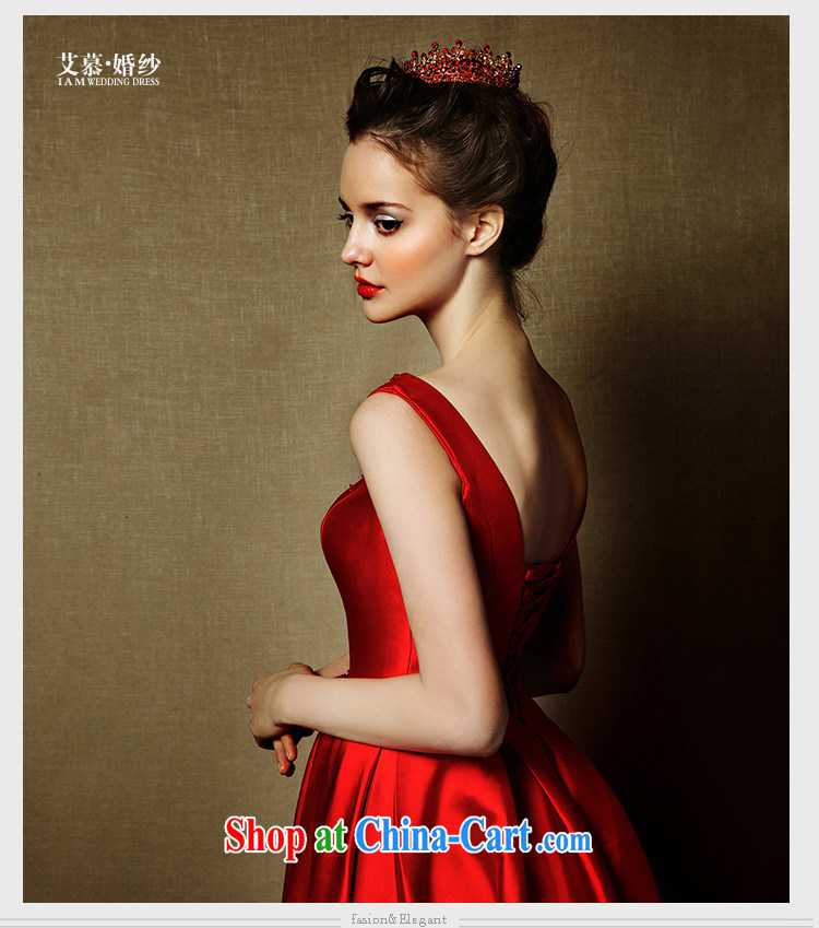 On the wedding dresses new 2015, the red one shoulder long-tail bows serving evening dress red L pictures, price, brand platters! Elections are good character, the national distribution, so why buy now enjoy more preferential! Health