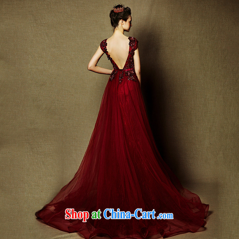 On the wedding dresses new 2015 energy drink Red, deep V shoulders tail bows service dress picture color tailored to HIV, and, shopping on the Internet