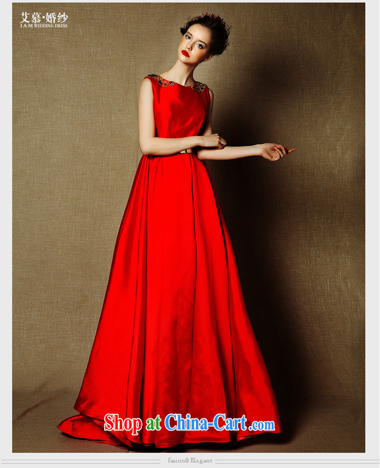 On the wedding dresses new 2015 red operates Red double-shoulder-tail bows service drop off service dress red L pictures, price, brand platters! Elections are good character, the national distribution, so why buy now enjoy more preferential! Health