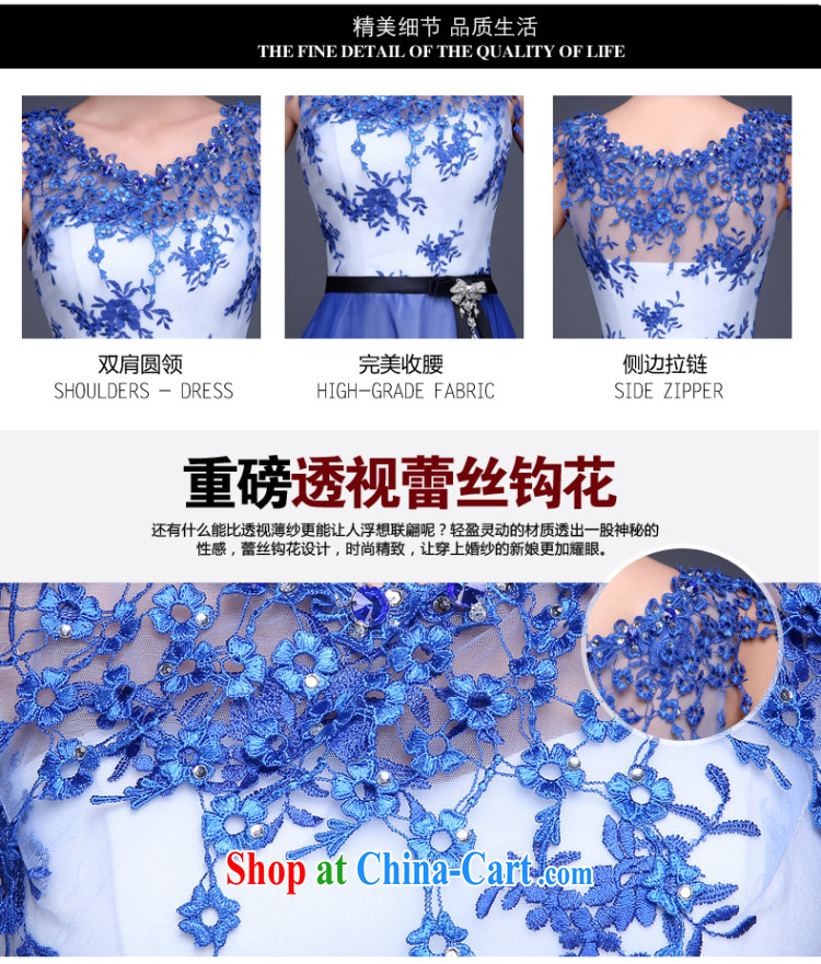 100 the ball Evening Dress long 2015 new Korean fashion beauty dress royal blue banquet show moderator dress winter field shoulder blue XXL pictures, price, brand platters! Elections are good character, the national distribution, so why buy now enjoy more preferential! Health