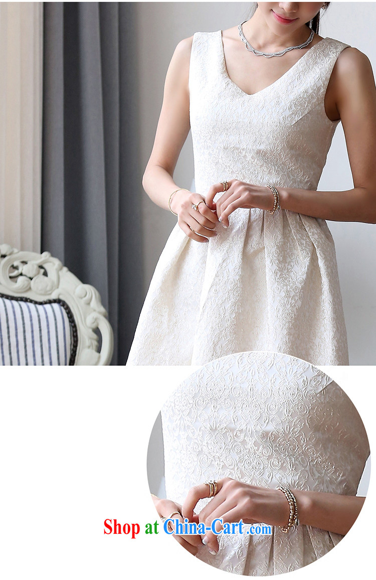 Snow Storm, 2015 spring and summer new Korean Beauty sweet stamp V collar bridesmaid dress dresses Q 5488 m White S pictures, price, brand platters! Elections are good character, the national distribution, so why buy now enjoy more preferential! Health