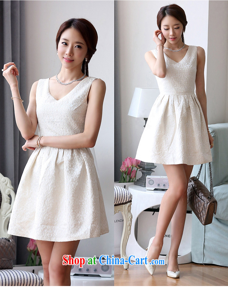 Snow Storm, 2015 spring and summer new Korean Beauty sweet stamp V collar bridesmaid dress dresses Q 5488 m White S pictures, price, brand platters! Elections are good character, the national distribution, so why buy now enjoy more preferential! Health