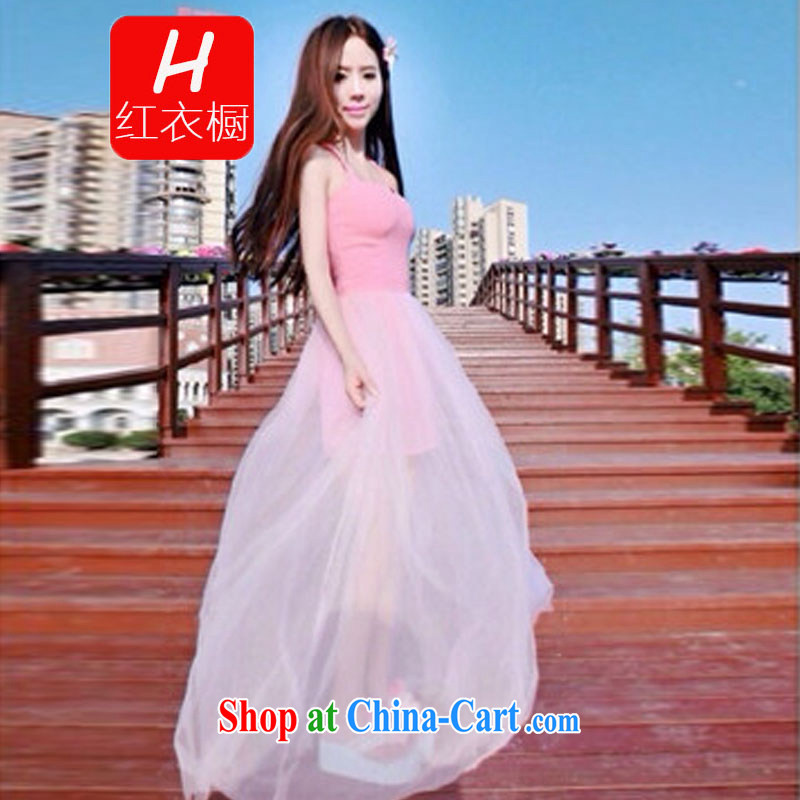 Red wardrobe 2015 graphics thin strap with bare chest stitching ice cream-colored Web dress Z 069 are code red wardrobe, shopping on the Internet