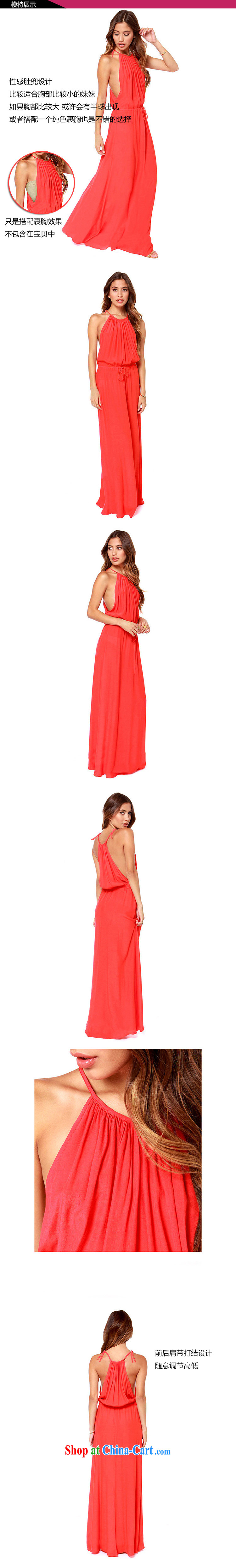 Ryan, 2015 spring and summer resort long beach skirt skirt straps dress shoulder bow tie-waist skirts dresses red-orange XL pictures, price, brand platters! Elections are good character, the national distribution, so why buy now enjoy more preferential! Health