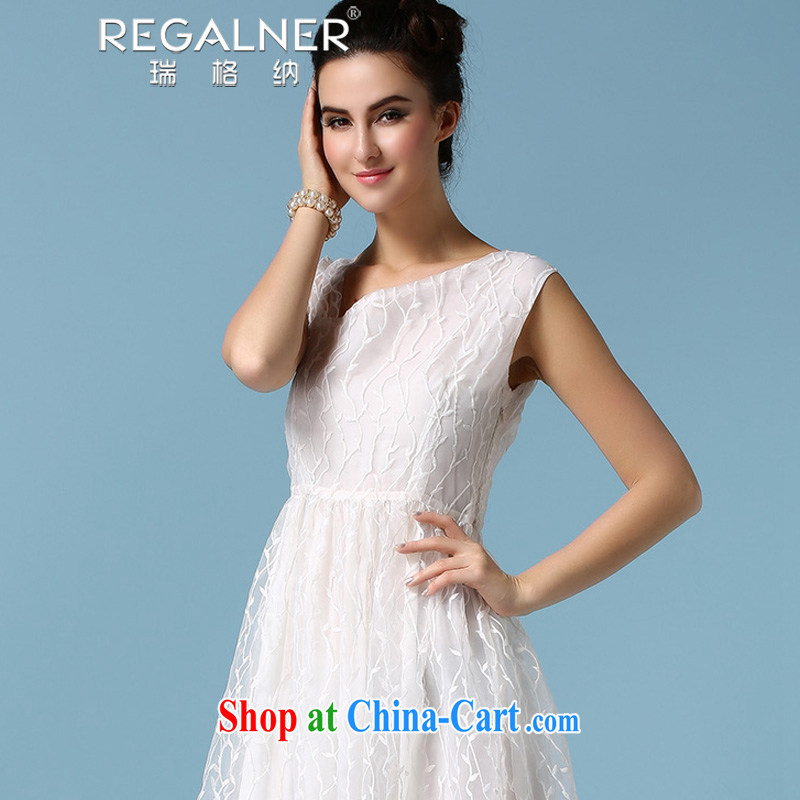 Ryan, 2015, new and advanced pure white European root dresses dresses in full three-dimensional embroidery poplars shawl, crowsfoot dresses A Yi 3 wearing a white XL, Ryan Wagner (REGALNER), shopping on the Internet