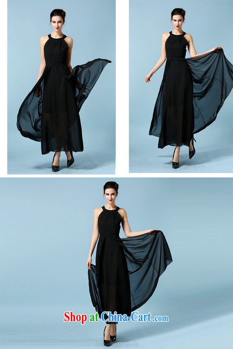 Ryan, the 2015 summer, the United States and Europe, the black dress dress dress is also dragging back exposed goddess sexy black snow woven beauty large dress long skirt black M pictures, price, brand platters! Elections are good character, the national distribution, so why buy now enjoy more preferential! Health