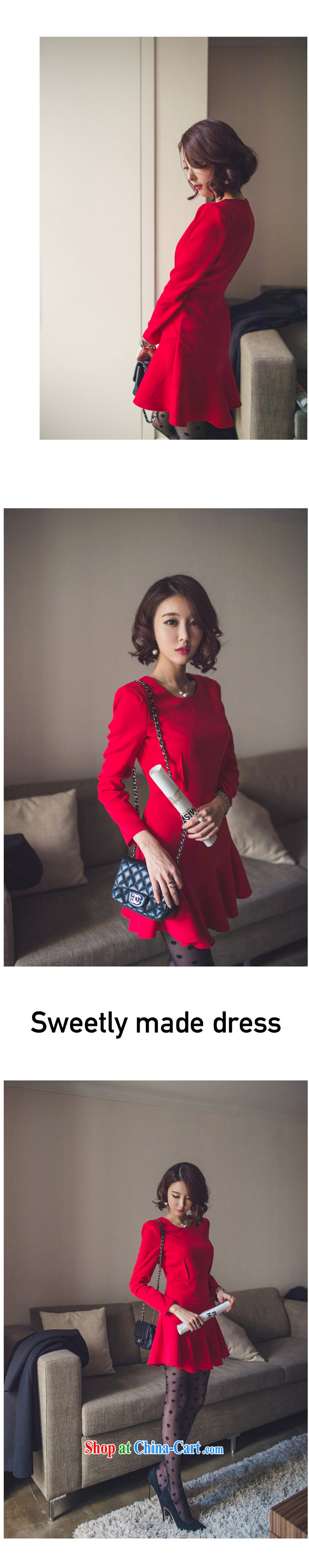 2015 spring festive elegant beauty dress skirt solid crowsfoot skirt swing dress 9825 #happy red XL pictures, price, brand platters! Elections are good character, the national distribution, so why buy now enjoy more preferential! Health