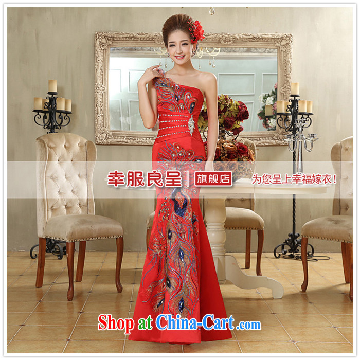 A good service is 2015 new marriages cultivating red long single shoulder performance service dress uniform toasting red 2 XL pictures, price, brand platters! Elections are good character, the national distribution, so why buy now enjoy more preferential! Health