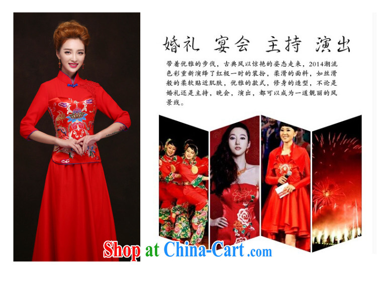 Time his show reel service red Chinese Dress retro dresses brides dresses toast wedding Phoenix use new 2015 toast clothing cheongsam dress red S pictures, price, brand platters! Elections are good character, the national distribution, so why buy now enjoy more preferential! Health