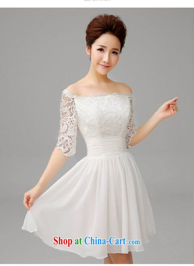 Time Syrian lace Evening Dress White Field shoulder lace short bridesmaid clothing moderator clothing wedding dresses graduation dresses XXL pictures, price, brand platters! Elections are good character, the national distribution, so why buy now enjoy more preferential! Health