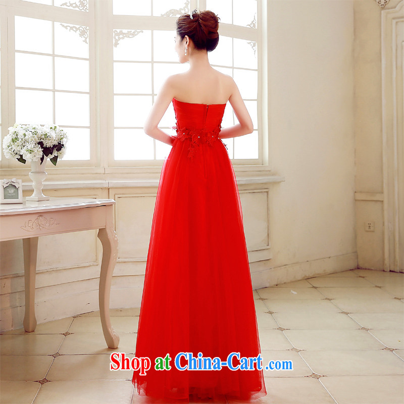 Syria Time summer new stylish Mary Magdalene Beauty Chest marriages served toast red evening dress long evening reception dinner dress brides with autumn red XL, time, and shopping on the Internet