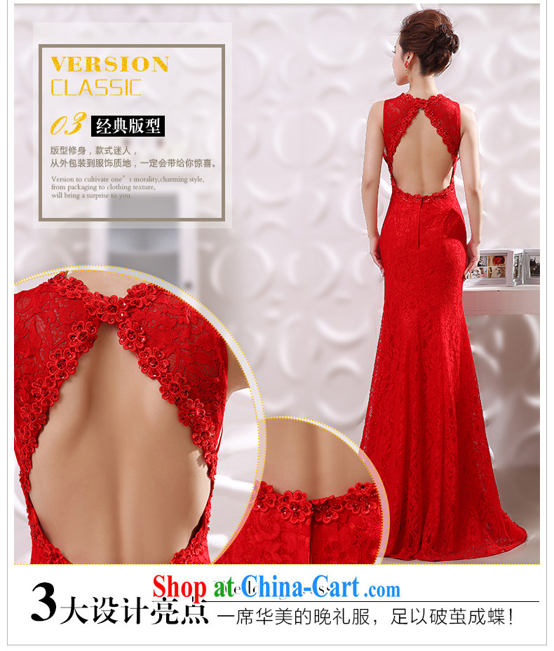 The US and the bridal dresses 2015 new packages and crowsfoot graphics thin sexy V collar shoulders back exposed lace flowers show dress L 0048 red XL code (waist 2.2) pictures, price, brand platters! Elections are good character, the national distribution, so why buy now enjoy more preferential! Health