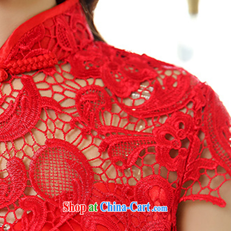 Appeals to appeal to 2015 new wedding dress bridal short bows stage dress retro cheongsam dress red L, appeal to appeal to, and shopping on the Internet