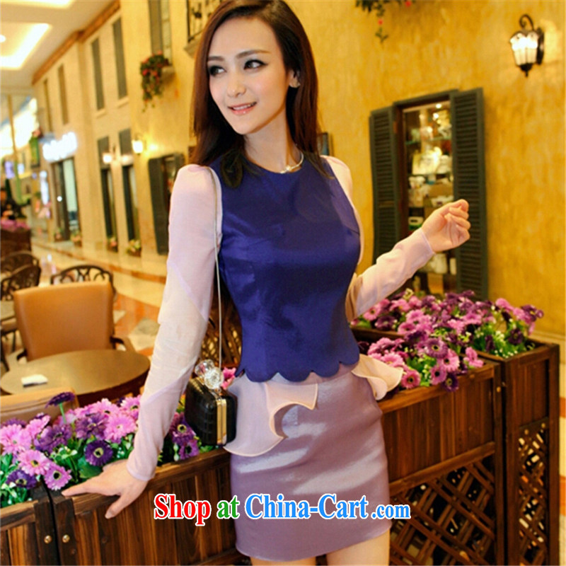 music only, 2015 new style big European root yarn spell color sexy package package and dress the color L, music only, and, shopping on the Internet