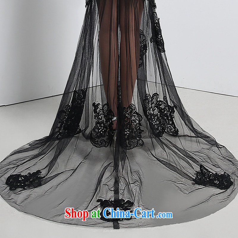Code hang bridal dresses 2015 new black Korean bridesmaid Evening Dress evening dress stylish straps long, long skirt and stylish cultivating pure color erase chest dress black L, and hang Seng bride, shopping on the Internet