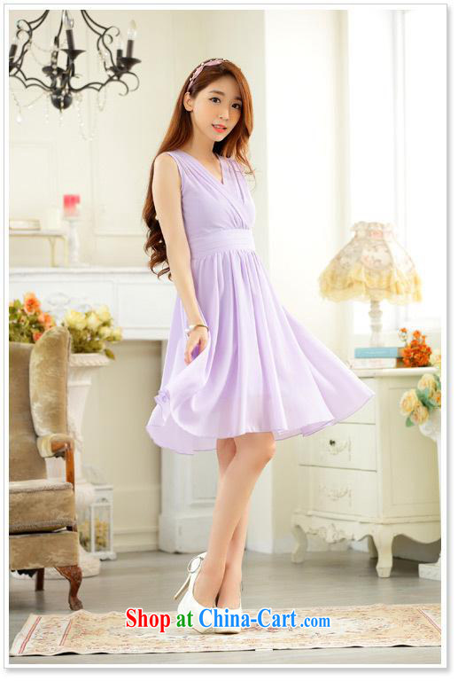 September 9829 dress #Korean OL sexy V collar, shoulder-waist larger than the snow woven dresses dress purple are code pictures, price, brand platters! Elections are good character, the national distribution, so why buy now enjoy more preferential! Health