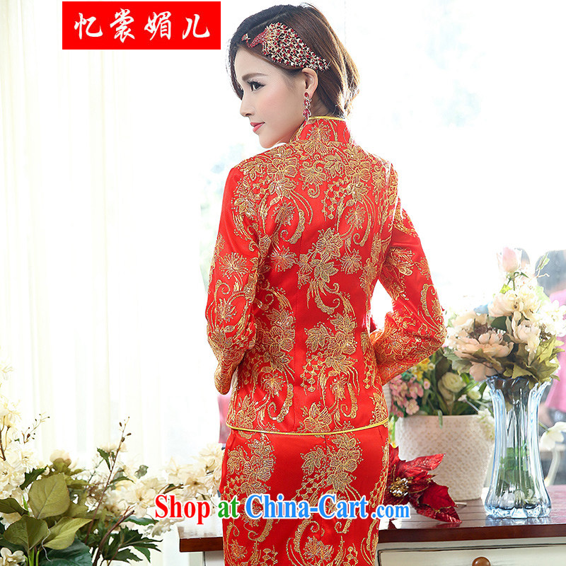 Recalling that Advisory Committee's 2015 spring new bride bridesmaid wedding dress wedding long bridal dresses two piece 1508 red XXXL, recalling that advisory committee that child care (yishangmeier), online shopping
