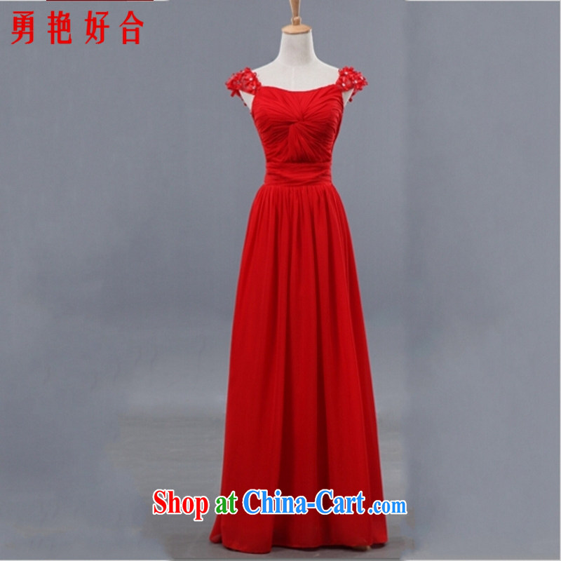 Mr Lau, Ms Elsie Leung, Ms Elsie Leung stars with long dresses, fall to show the dress champagne color White Red double-shoulder zipper-waist m long white, make size color is not final, and Yong-yan good offices, shopping on the Internet