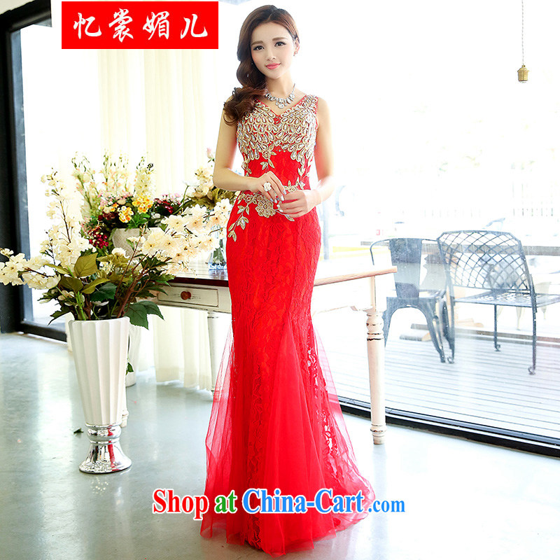 Recall that advisory committee that children spring 2015 New Evening Dress wedding dress toast 1522 red XL