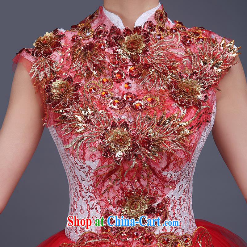 Wei Qi dress new summer 2015, short, small wedding dresses bridesmaid dress sister service banquet dress stylish beauty graduation dress female Red L, Qi wei (QI WAVE), online shopping