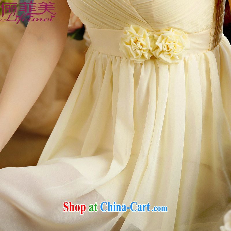 An Philippines and the United States, Japan, and South Korea both shoulders of V sense for high-waist with Manual Lumbar take fresh style Princess dress wedding bridesmaid sister mission snow woven dresses champagne color code F, facilitating Philippines