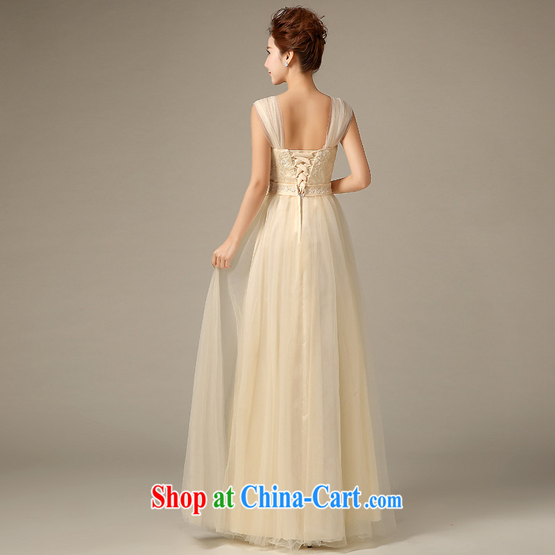 Sophie HIV than bridesmaid serving long, 2015 new summer wedding dresses champagne color dual-shoulder bridesmaid dress small dress Evening Dress girl champagne color XL, than aids (SOFIE ABBY), online shopping