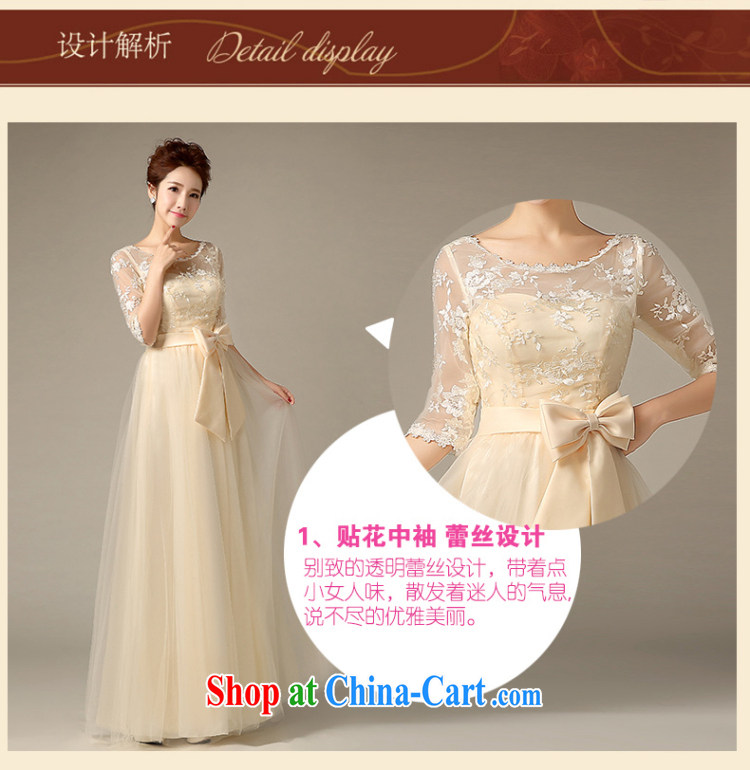 Sophie HIV than long bridesmaid clothing summer wedding dresses champagne color dual-shoulder lace bridesmaid mission Small dress Evening Dress champagne color XXL pictures, price, brand platters! Elections are good character, the national distribution, so why buy now enjoy more preferential! Health
