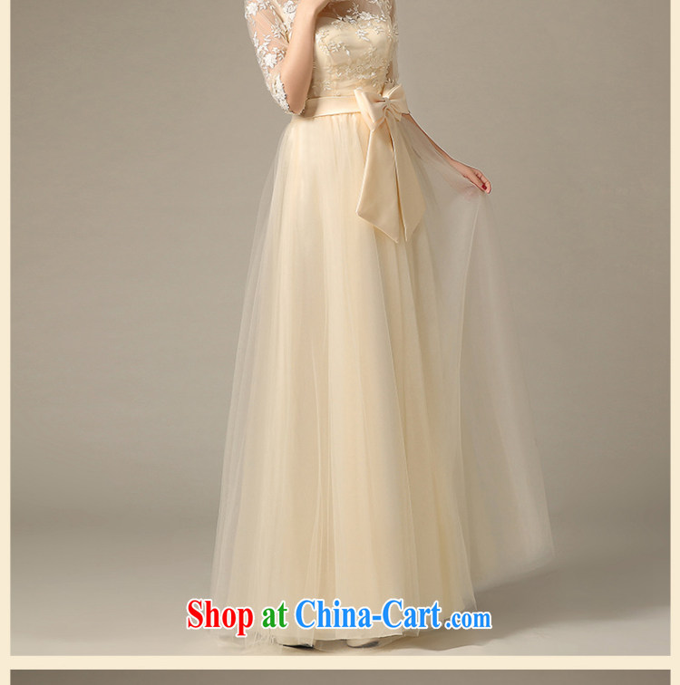 Sophie HIV than long bridesmaid clothing summer wedding dresses champagne color dual-shoulder lace bridesmaid mission Small dress Evening Dress champagne color XXL pictures, price, brand platters! Elections are good character, the national distribution, so why buy now enjoy more preferential! Health