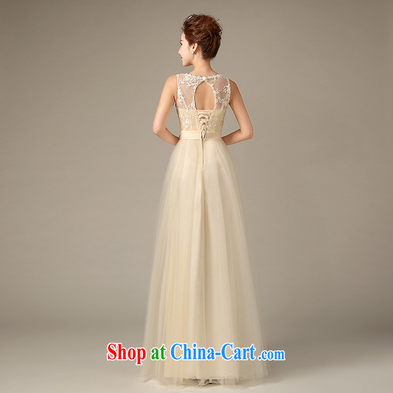 Sophie HIV than long bridesmaid clothing summer champagne color dual-shoulder lace wedding dress bridesmaid dress dress small banquet dress dresses female champagne color L, Sophie than AIDS (SOFIE ABBY), online shopping