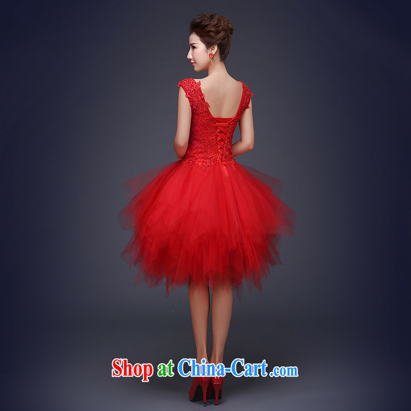 Sophie HIV than toasting service wedding dresses summer double-shoulder short dress small red bridal wedding dresses stylish banquet dress the wedding dress female Red L, than AIDS (SOFIE ABBY), online shopping